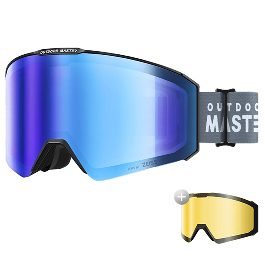 Outdoor Master Falcon Zeiss Lens Ski Goggles - HydroBlue