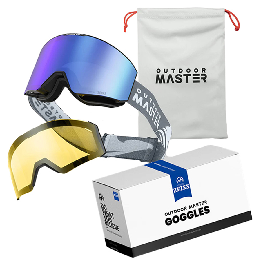 Outdoor Master Falcon Zeiss Lens Ski Goggles - HydroBlue - Image 3
