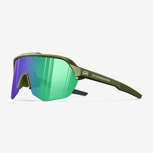 Outdoor Master Hawk Enhance Sports Sunglasses - Army Green/Green