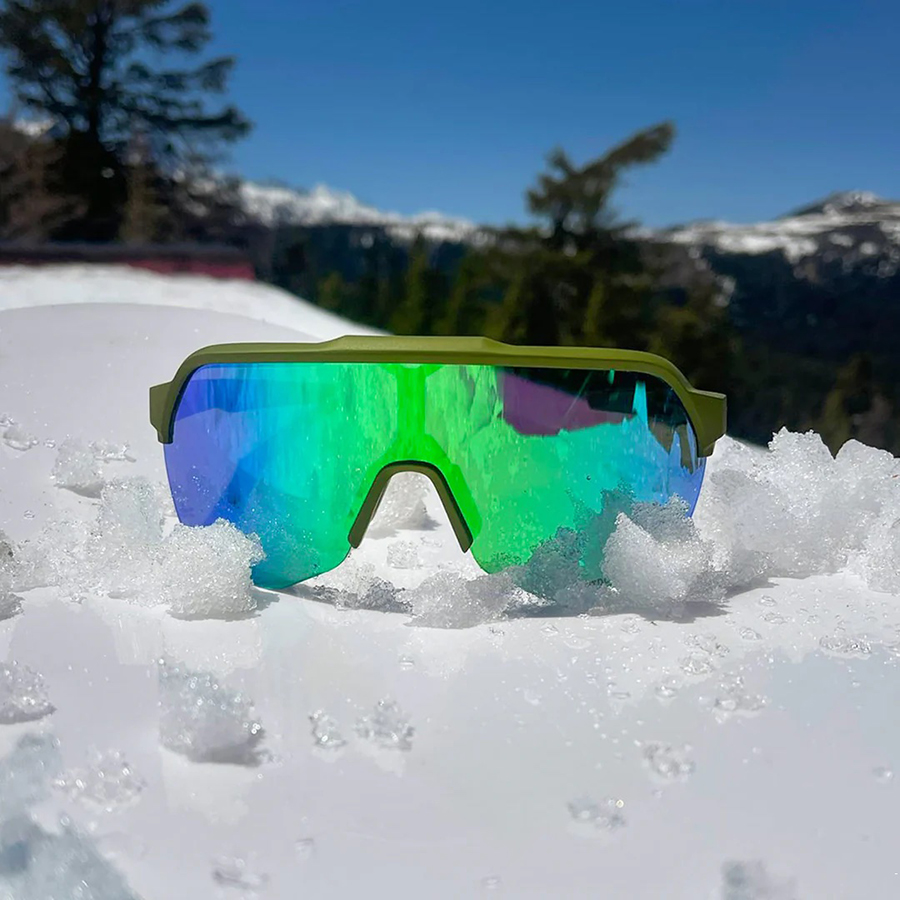 Outdoor Master Hawk Enhance Sports Sunglasses - Army Green/Green - Image 5