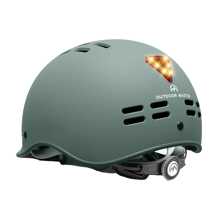 Outdoor Master GOAT Skateboarding and Cycling Helmet with Light - Green - Image 3