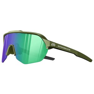 Outdoor Master Hawk Enhance Sports Sunglasses - Army Green/Green